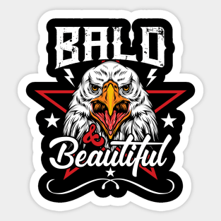 Bald & Beautiful Eagle Design Sticker